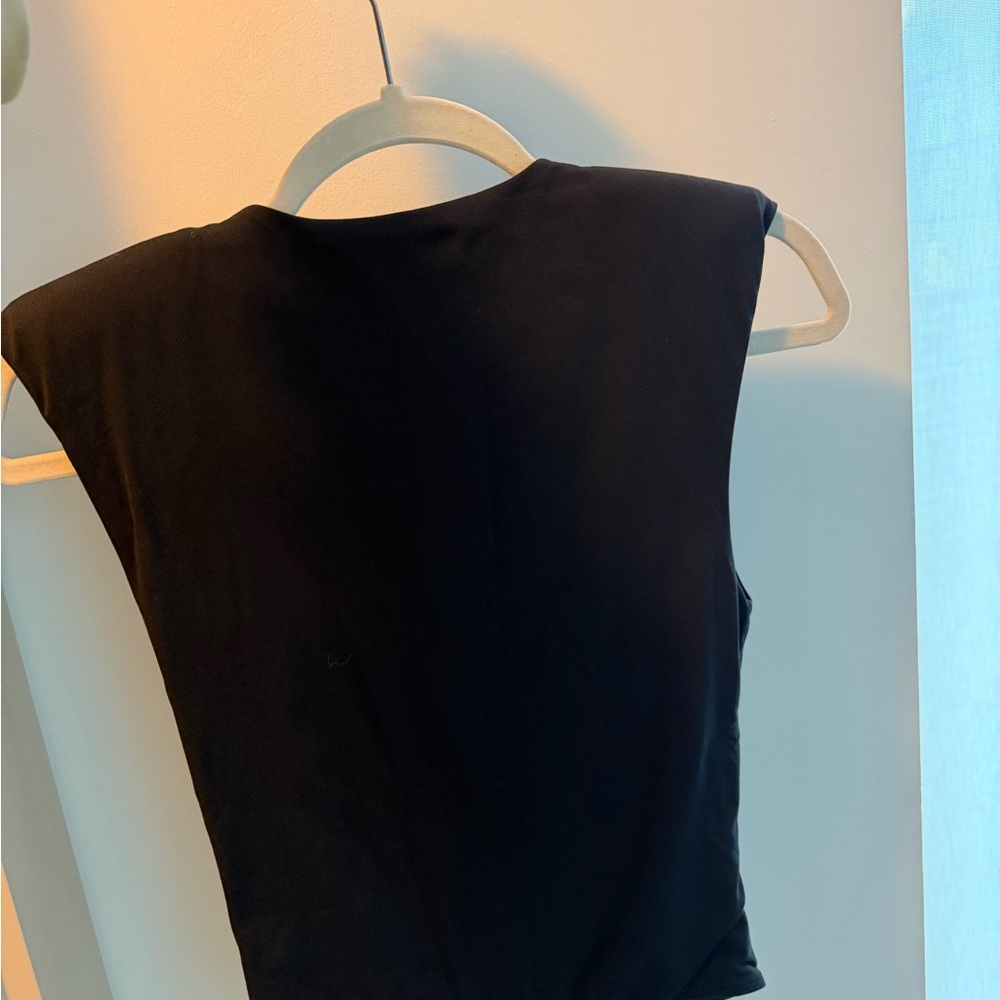 Babaton Black Shoulder Pad Bodysuit